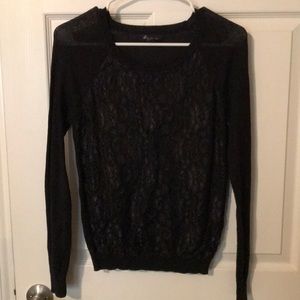 Black lace sweater